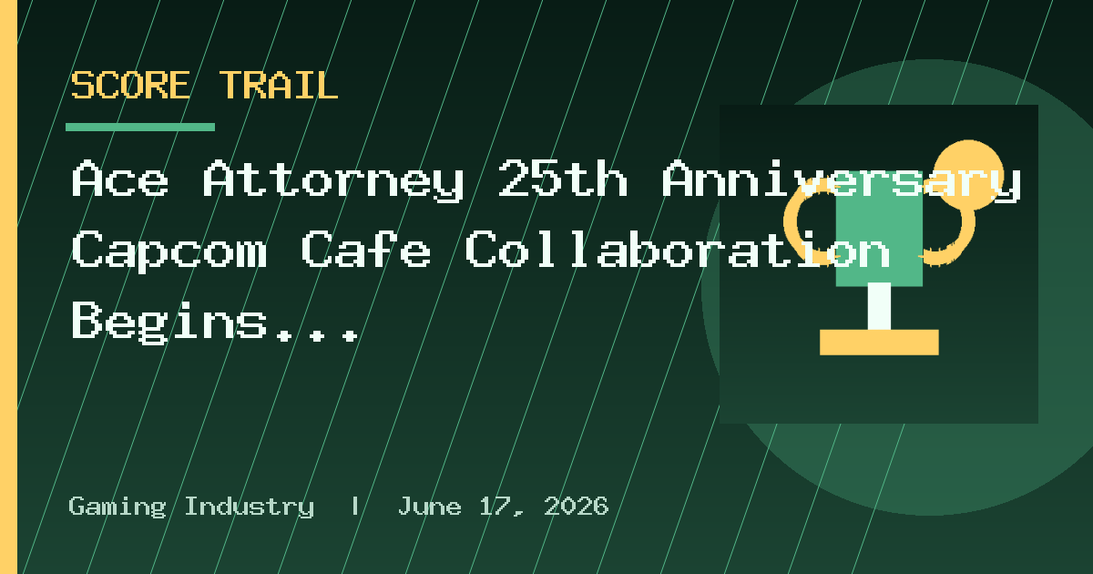 Ace Attorney 25th Anniversary Capcom Cafe Collaboration Begins October 9