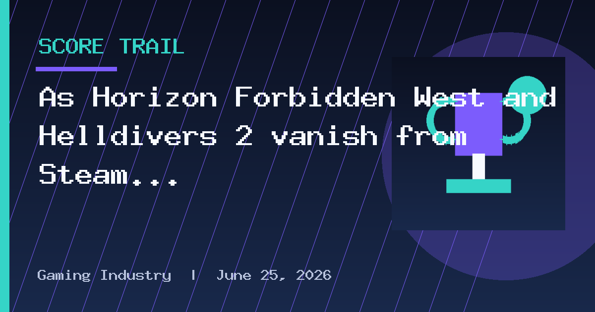 As Horizon Forbidden West and Helldivers 2 vanish from Steam in the UK, Sony