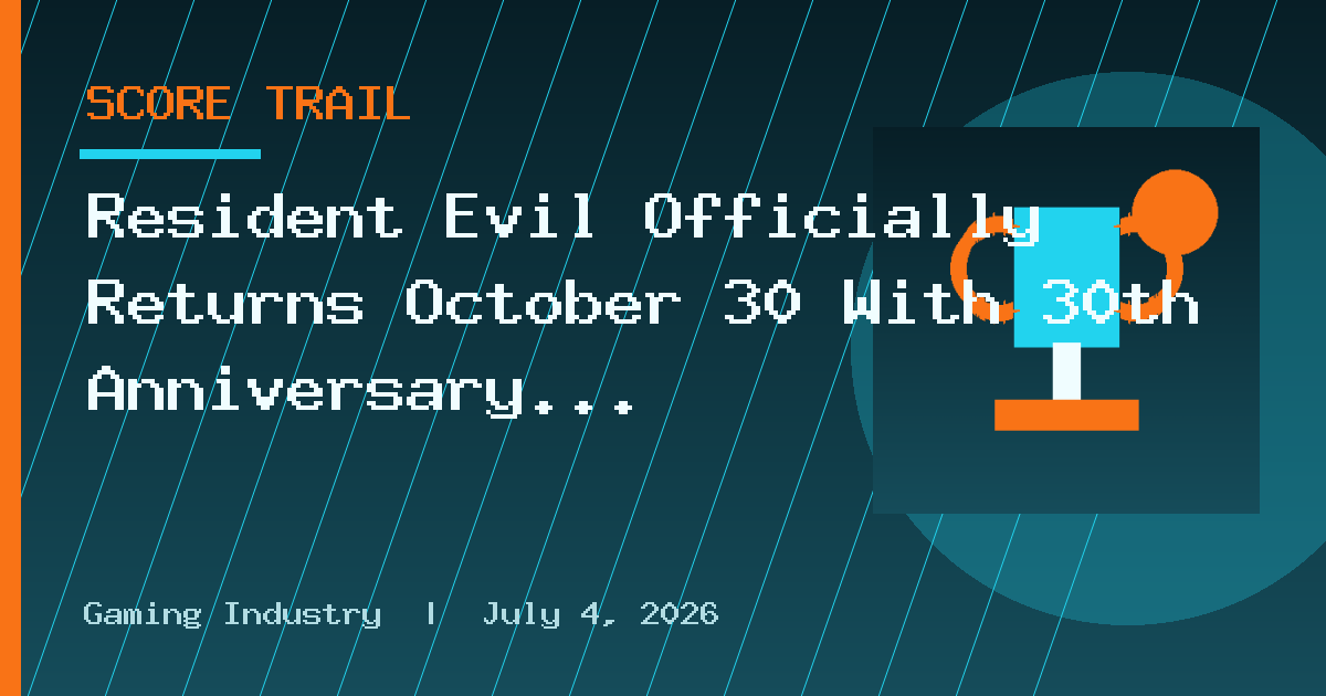 Resident Evil Officially Returns October 30 With 30th Anniversary Event