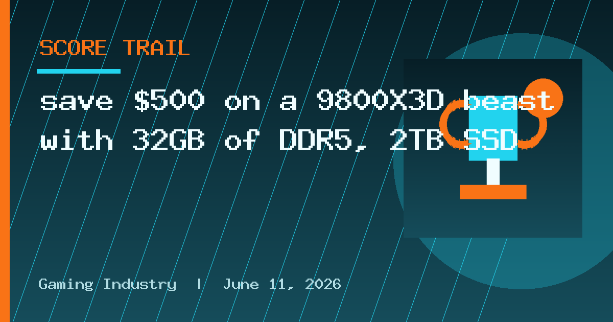 save $500 on a 9800X3D beast with 32GB of DDR5, 2TB SSD