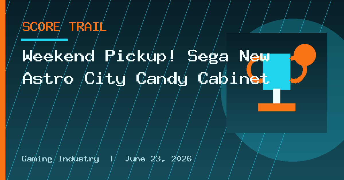 Weekend Pickup! Sega New Astro City Candy Cabinet